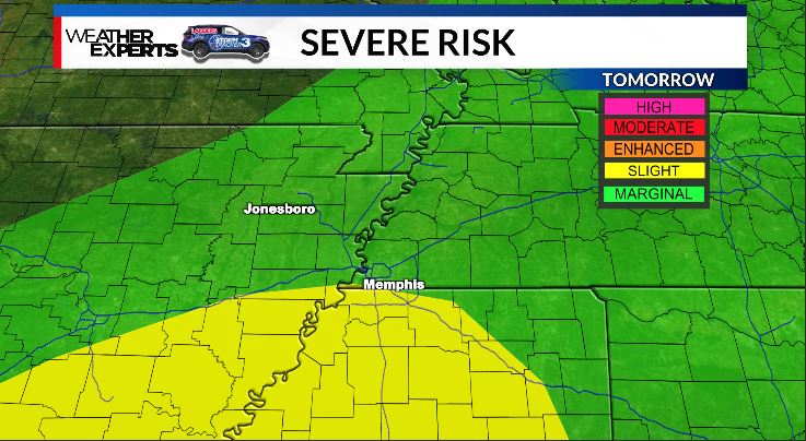 Potential for severe storms Saturday